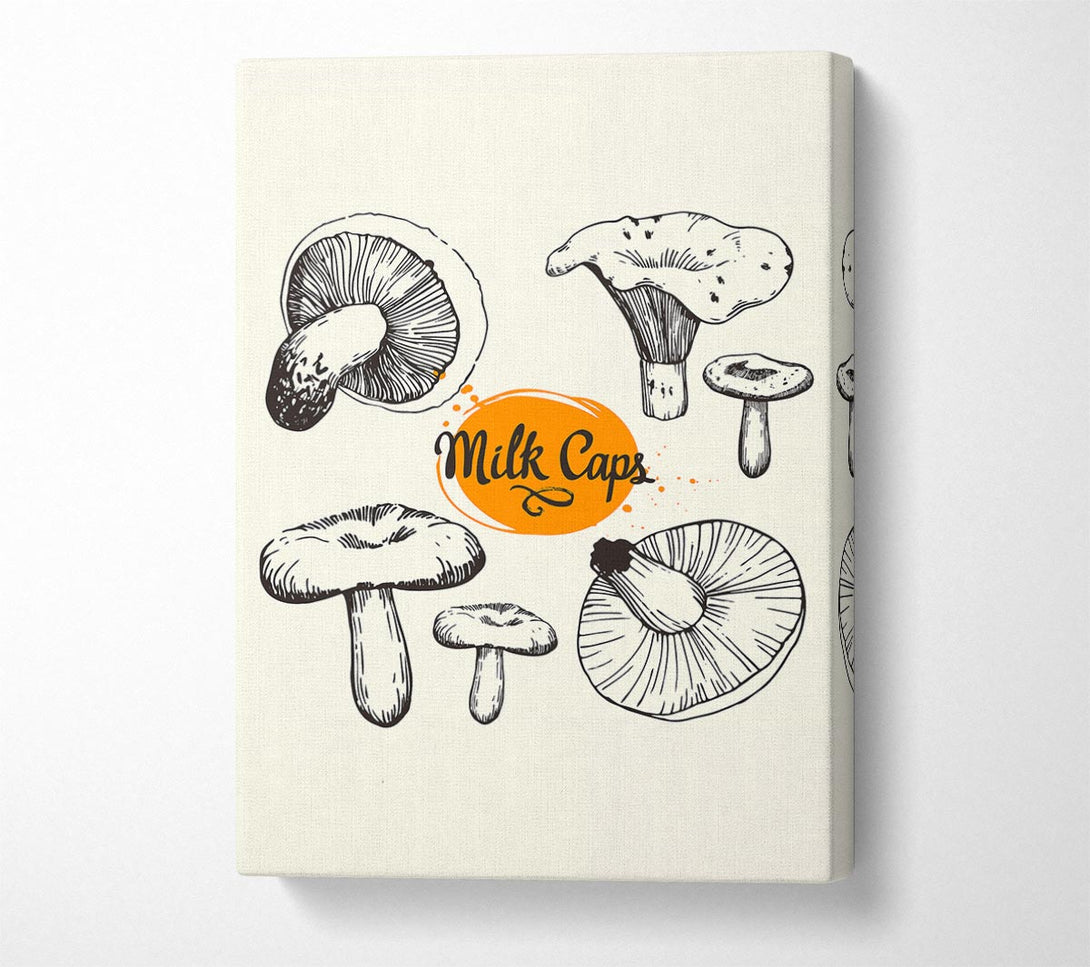  A Canvas Print of Milk Cap Mushrooms Canvas Wall Art