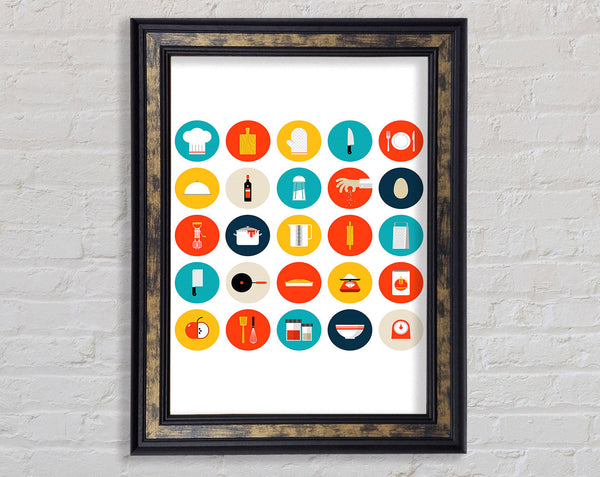 I Love Cooking 7 Framed Print