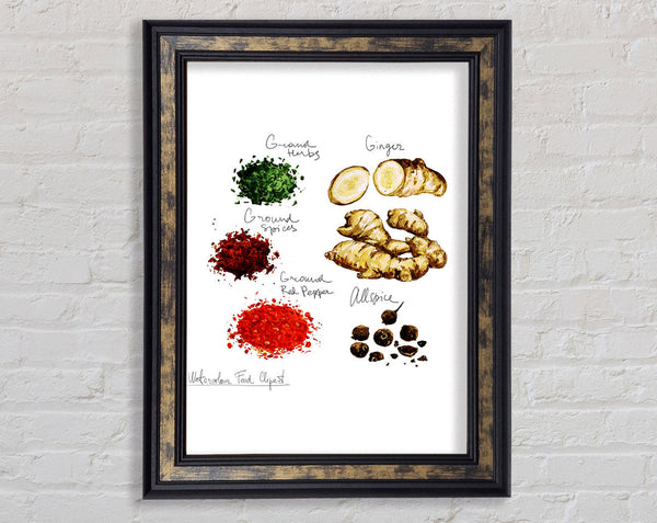 Spices For Cooking Framed Print