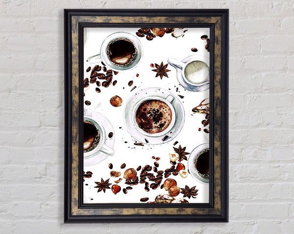 Coffee Spices Framed Print