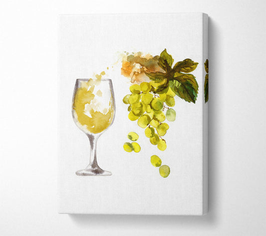 White Wine Straight From The Grape Canvas Wall Art