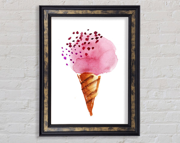 Strawberry Icecream Framed Print