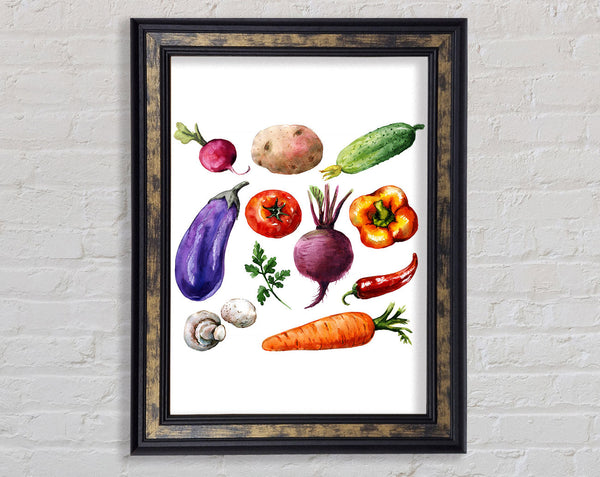 Vegetable Selection 2 Framed Print