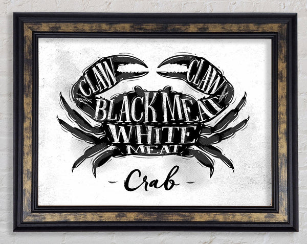 Crab meat Selection Framed Print