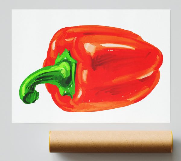 Single Red Pepper Giclee Print