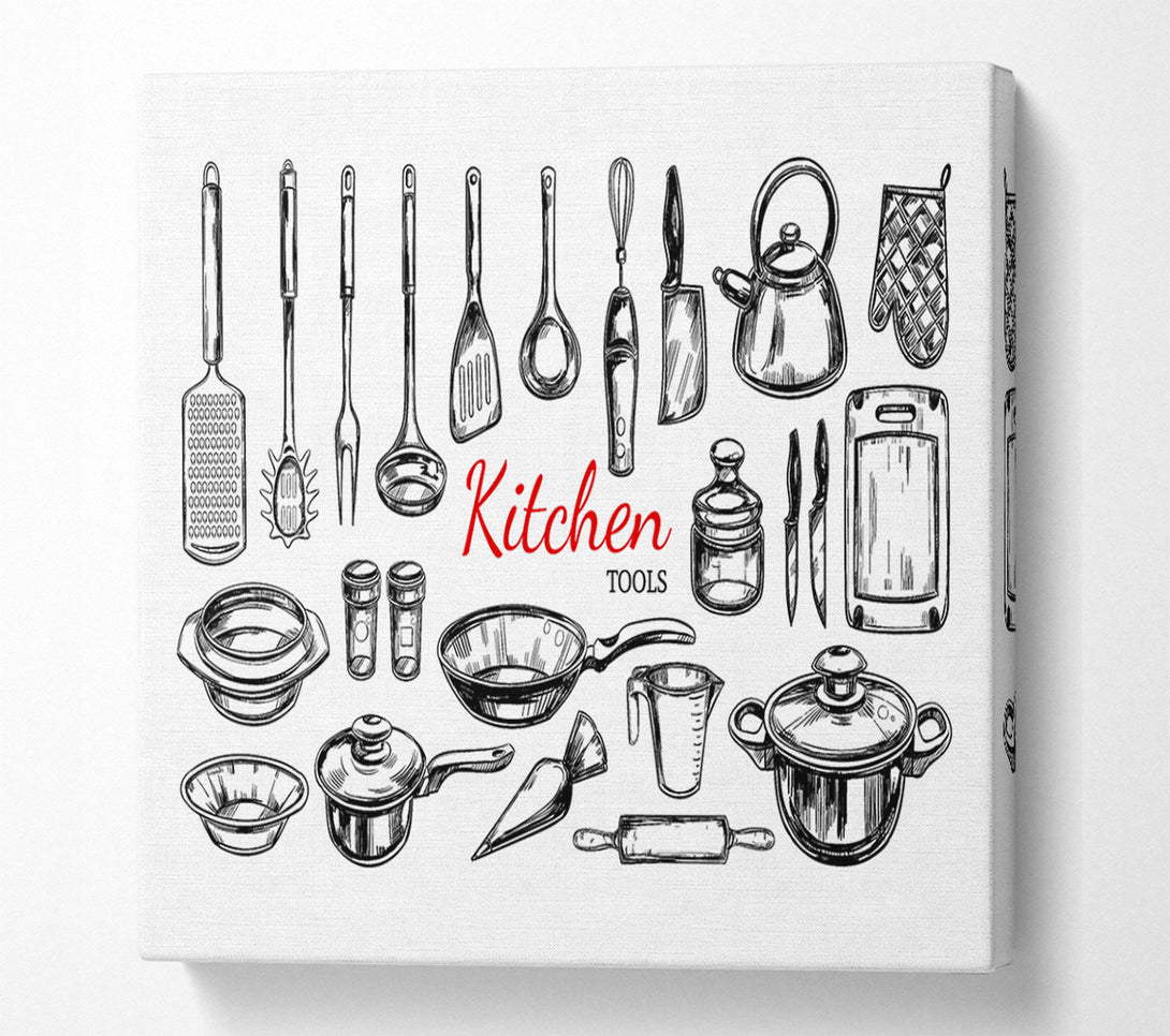  A Canvas Print of Utensils 8 Canvas Print