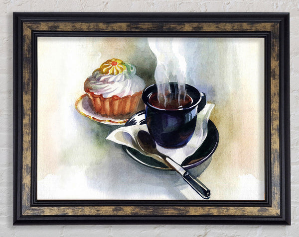 Cake And Coffee Framed Print
