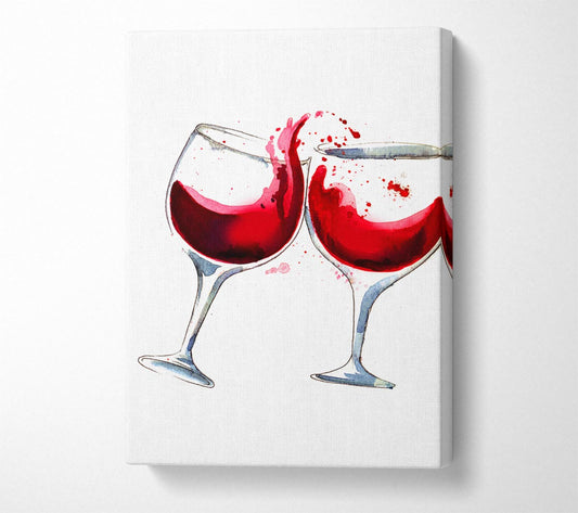 Red Wine Lovers Canvas Wall Art