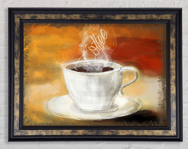 Coffee Steam Framed Print