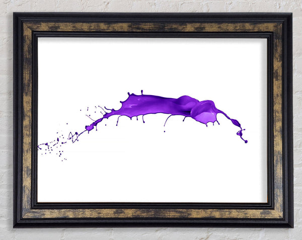 Purple Splash Framed Print
