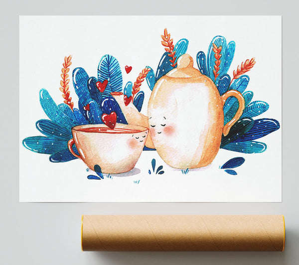 Tea Pot Love Giclee Print