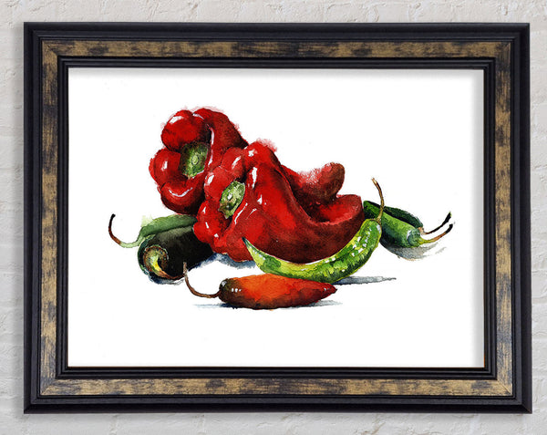 Chili Choice Framed Print