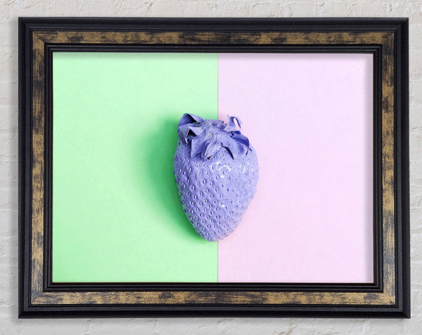 Purple Strawberry Framed Print