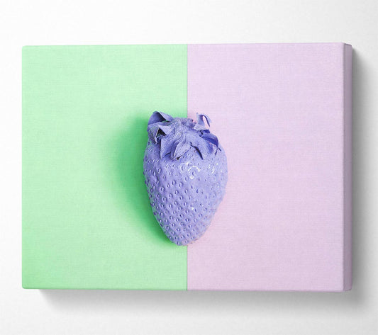 Purple Strawberry Canvas Wall Art