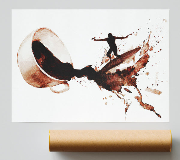 Coffee Surf Poster
