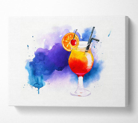 Tequila Sunrise Cocktail Canvas Wall Art