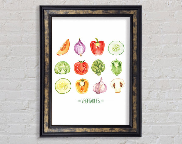 Vegetable Selection 1 Framed Print