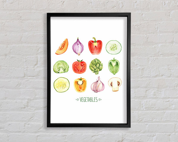 Vegetable Selection 1 Framed Print