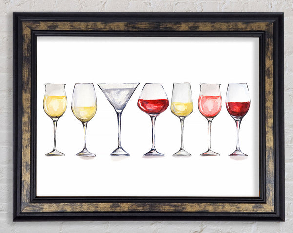 Wine Glass Top Up Framed Print