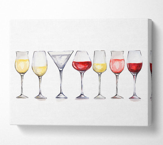 Wine Glass Top Up Canvas Wall Art