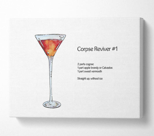 Corpse Reviver Cocktail Canvas Wall Art