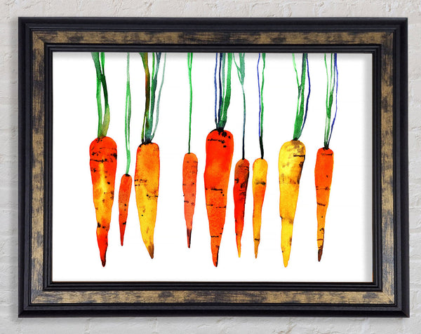 Dangling Carrots Framed Print