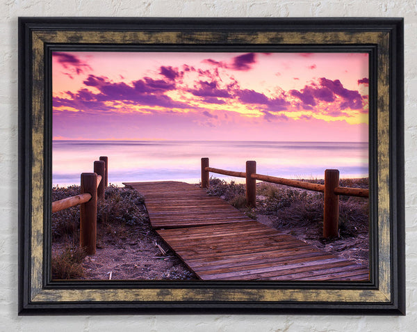 Purple Stillness Framed Print