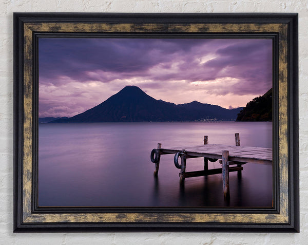 Purple Mountain Stillness Framed Print