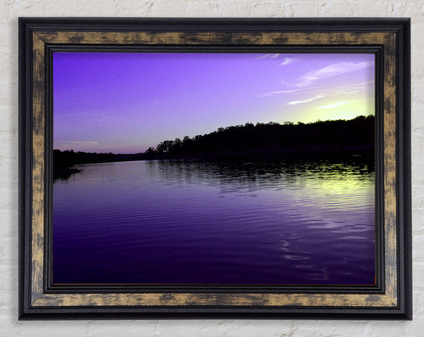 Purple Ripples Framed Print