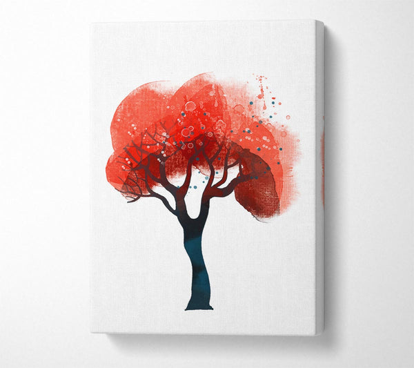 Red Tree Top Canvas Print