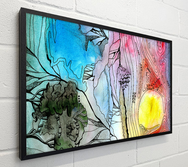 Abstract Sunset Tree