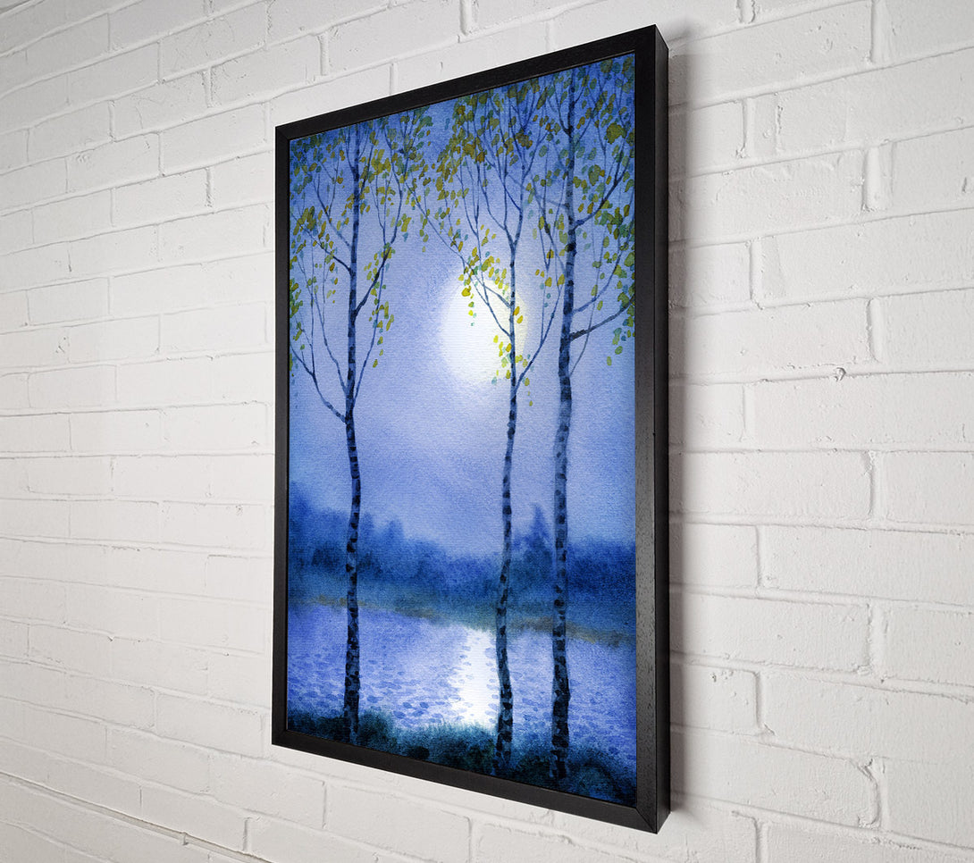  A Canvas Print of Winter moon Canvas Print