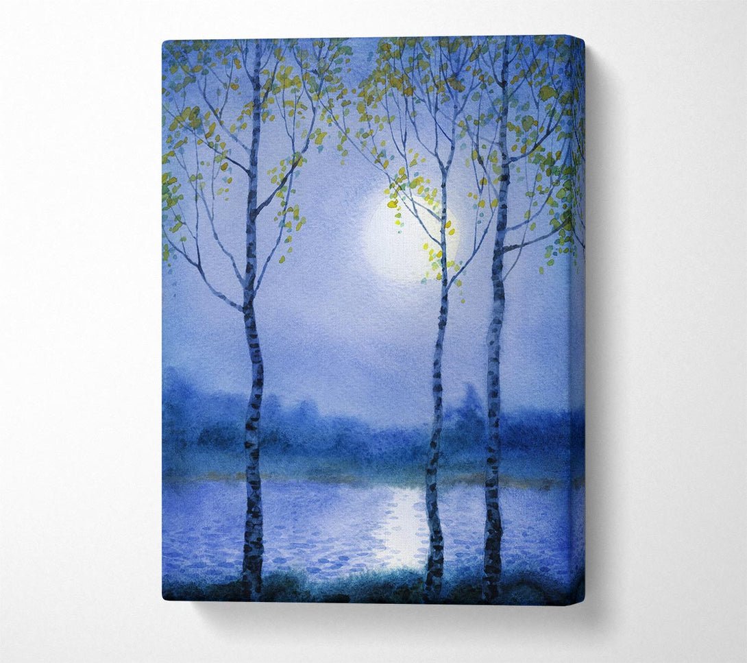  A Canvas Print of Winter moon Canvas Print