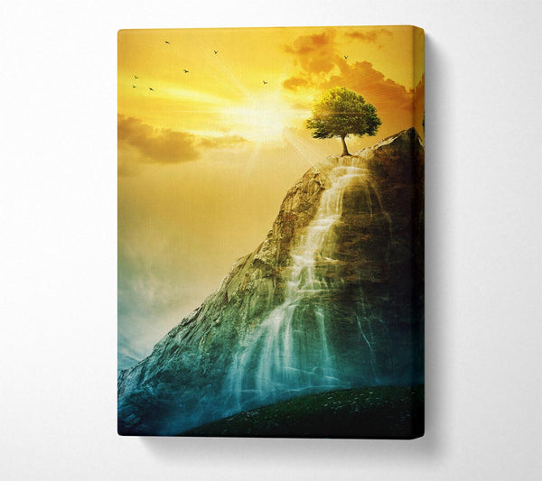  A Canvas Print of Waterfall Tree Canvas Wall Art