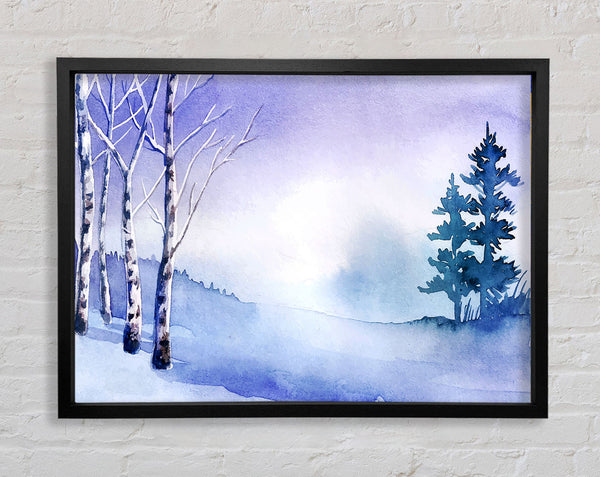 Lila Weiß-Birke Winter