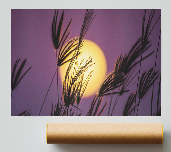 Yellow Sun In The Purple Sky Giclee Print
