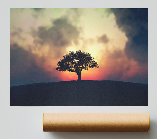 Sunset Tree Giclee Print
