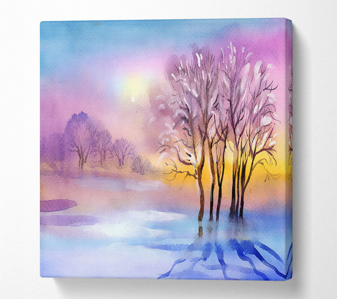  A Canvas Print of Ice Cold Winter Canvas Print
