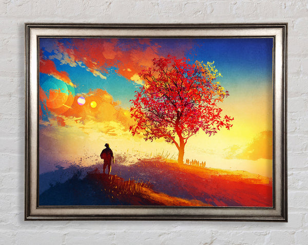 Autumn Tree Worship Framed Print