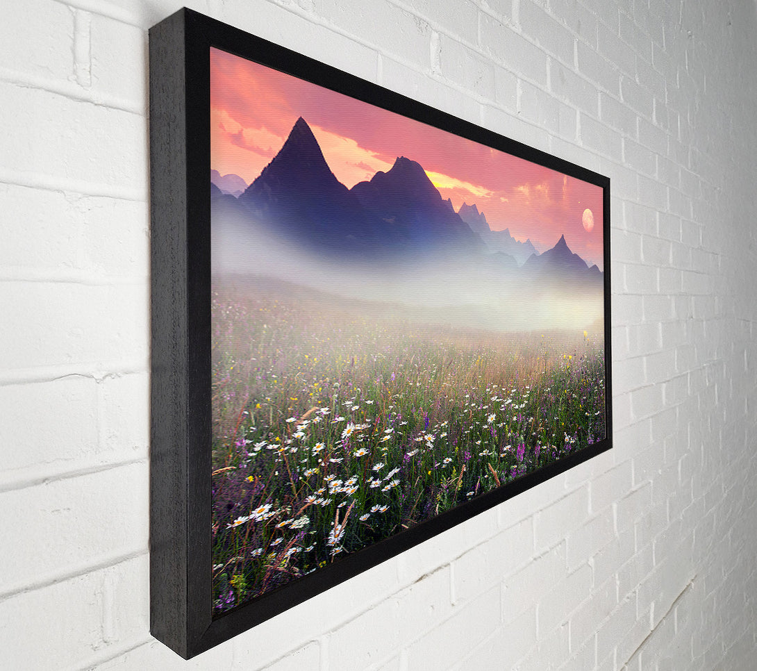  A Canvas Print of Flower Mountain Mist Canvas Art