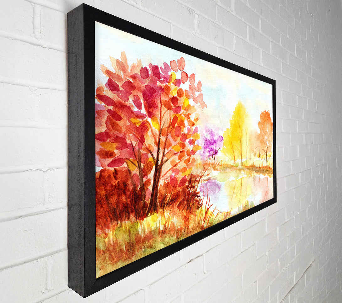  A Canvas Print of Autumn On The Lake Canvas Art