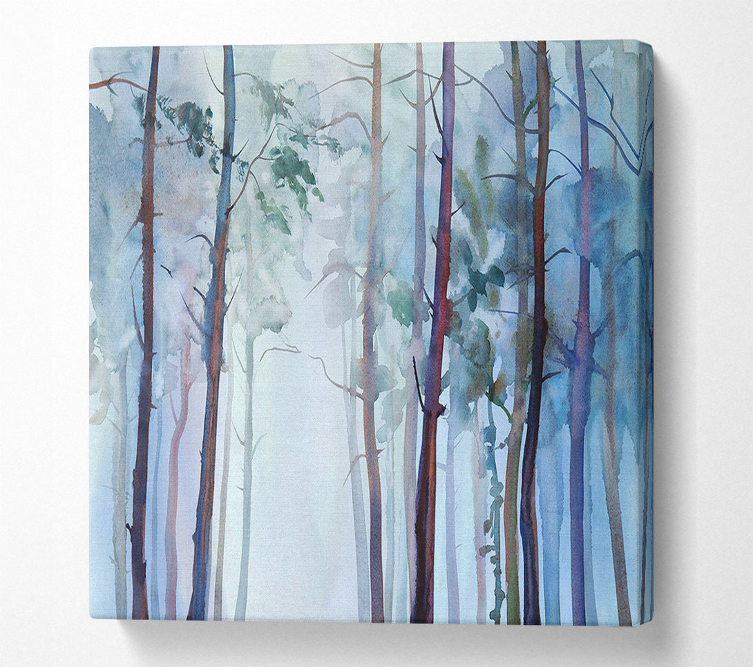  A Canvas Print of Mist Through The Forest Canvas Wall Art