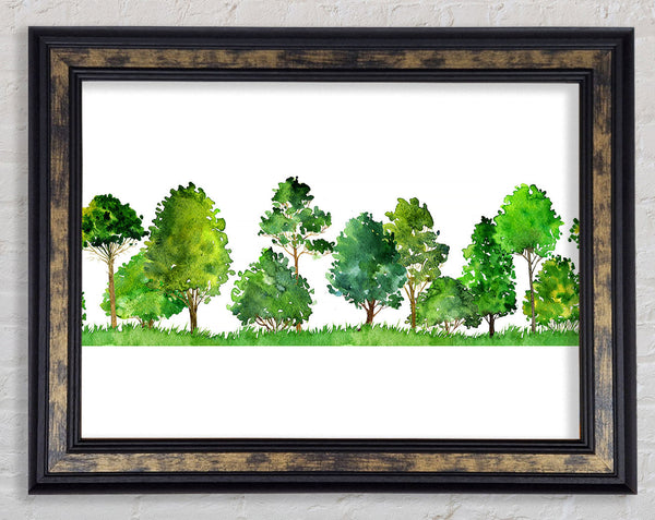 Green Tree Delight Framed Print