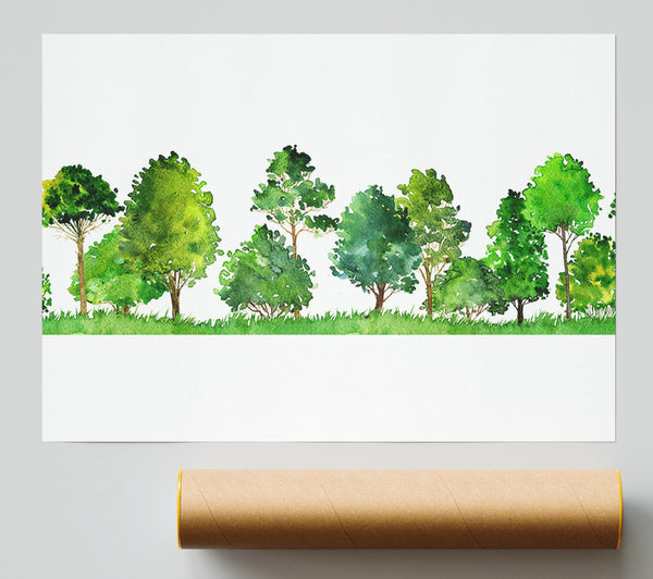 Green Tree Delight Print