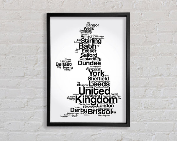Towns In The UK Framed Print