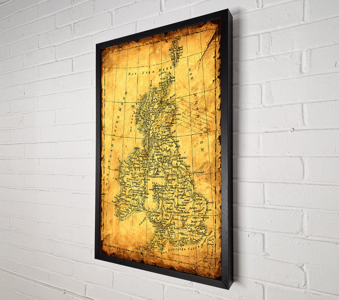  A Canvas Print of Vintage UK Map Canvas Print
