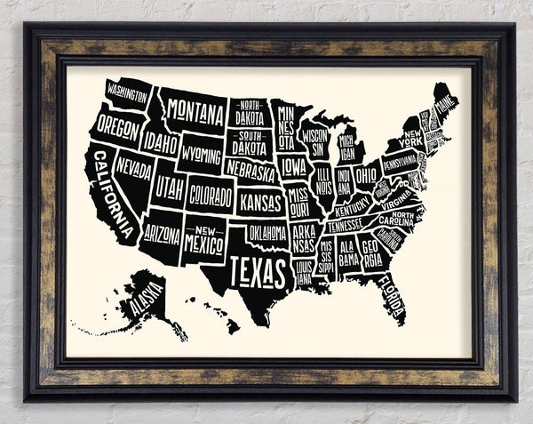 States Of America 5 Framed Print