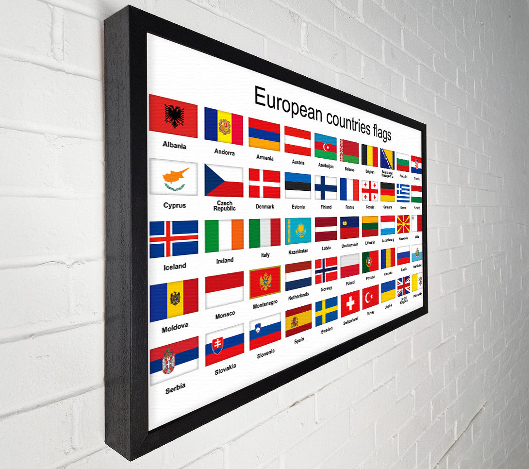  A Canvas Print of European Country Flags Canvas Print