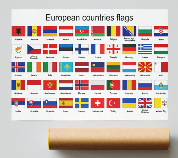 European Country Flags Giclee Print