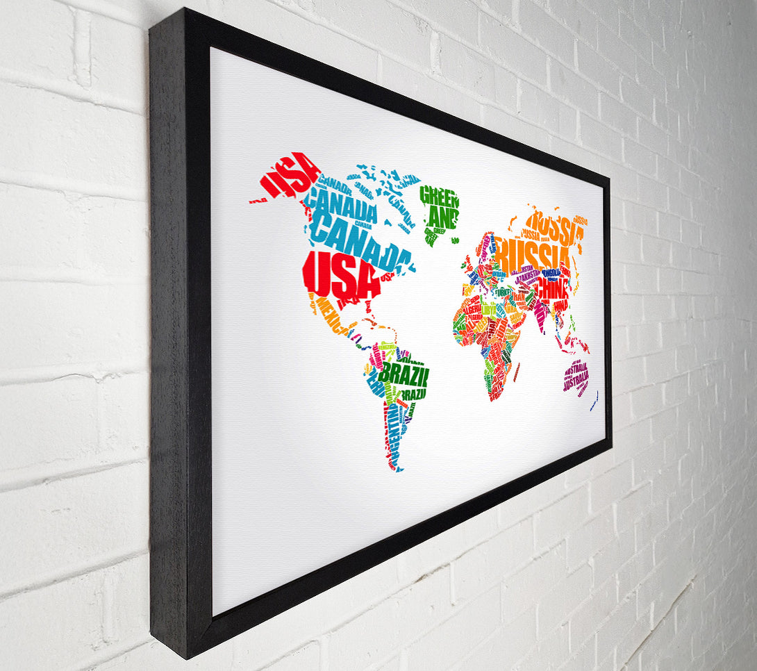  A Canvas Print of Map Of The World 5 Canvas Wall Art